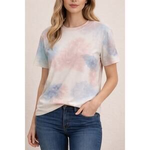 AG Adriano Goldschmied Tie Dye T-Shirt Pastel Cotton Tee Women’s SMALL - NWT